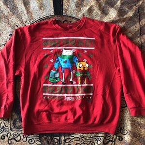 Hot topic Adventure Time holiday red sweater 2XL